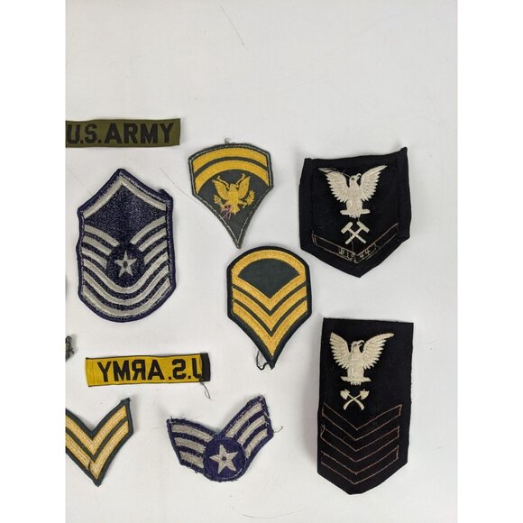 US Army US Navy Rank Insignia Patch Lot of 18+ Military Militaria Officers - Picture 8 of 10